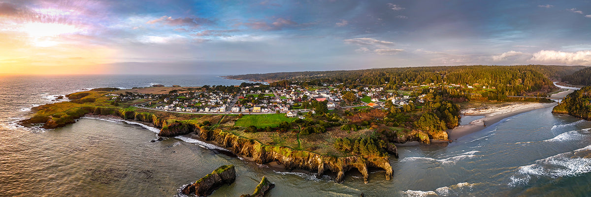 Mendocino Sunset Aerial